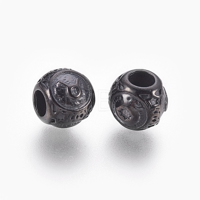 316 Surgical Stainless Steel European Beads STAS-F195-128B-04-1
