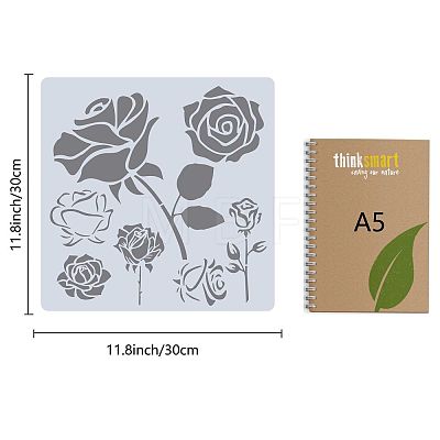 Gorgecraft 2Pcs 2 Styles Plastic Drawing Painting Stencils Templates DIY-GF0006-01B-1