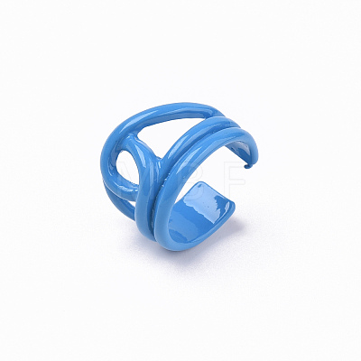 Spray Painted Alloy Cuff Rings X-RJEW-T011-22A-RS-1