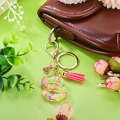 Fruit Series Letter Resin Keychains KEYC-TAC0033-02S-1