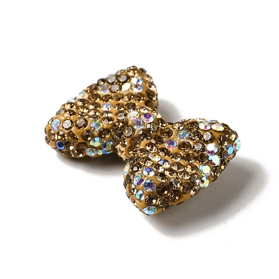 Polymer Clay Rhinestone Beads RGLA-D050-03E-1