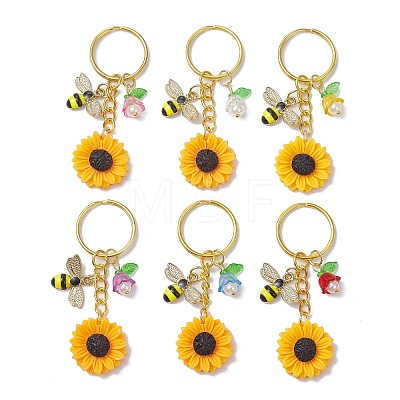 Acrylic Alloy Enamel Keychains KEYC-JKC01166-1