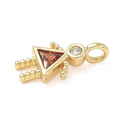 Brass Micro Pave Cubic Zirconia Pendants ZIRC-I356-17G-B05-1