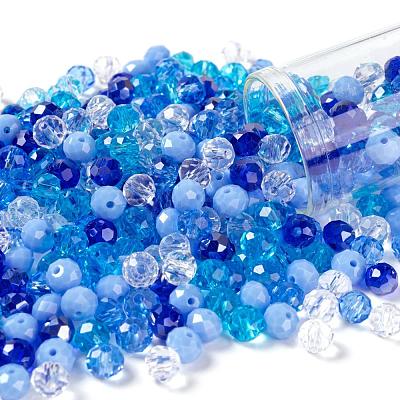 500Pcs 5Colors Electroplate Glass Beads EGLA-LS0001-01A-1