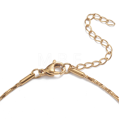 304 Stainless Steel Snake Chain Anklets AJEW-G024-07G-1
