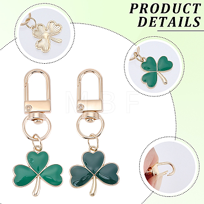 20Pcs 2 Styles Alloy Enamel Pendant Decorations HJEW-CP00087-1