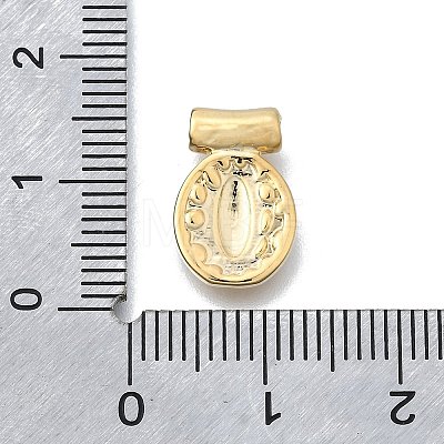 Religion Theme Brass Hammered Pendants KK-V010-09GP-02-1