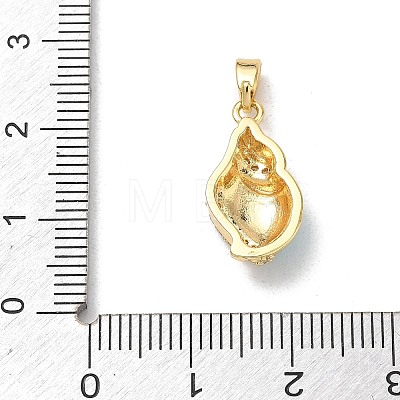 Brass Enamel Pendants RB-CBA2CEF-02G-03-1