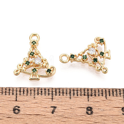 Brass Micro Pave Cubic Zirconia Charms KK-N263-146B-G-1