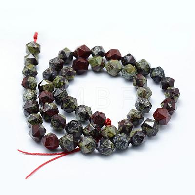 Natural Dragon Blood Beads Strands G-F523-49-6mm-1