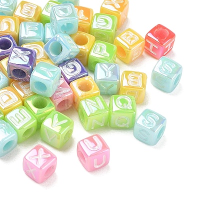 Plating Opaque Acrylic Beads AC-CBA529B-01A-1