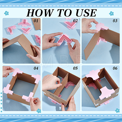 8Pcs Plastic Corner Guides for Chipboard Boxes NDIS-WH0696-881A-1