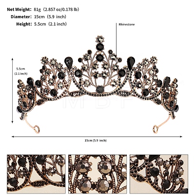 Alloy Rhinestone Hair Bands  for Woman Girls PW-WGA69DD-08-1