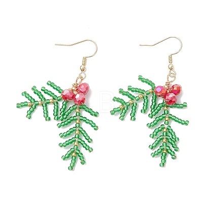 Stainless Steel Glass Dangle Earrings EJEW-MZ00573-1