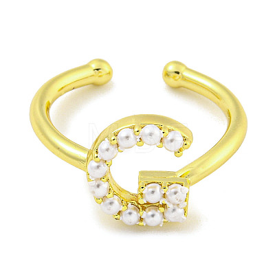 Rack Plating Brass Open Cuff Rings for Women RJEW-F162-01G-G-1