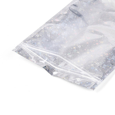 Glitter Holographic Star Plastic Packaging Yin-yang Resealable Bags OPP-N002-02A-1