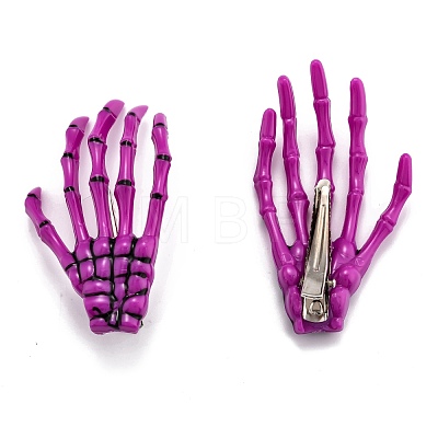 Halloween Skeleton Hands Bone Hair Clips PHAR-H063-A01-1