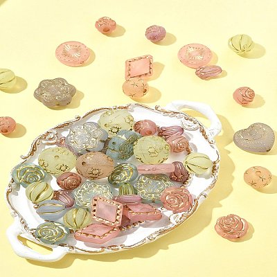 100G Plating Acrylic Beads OACR-FS0002-02-1