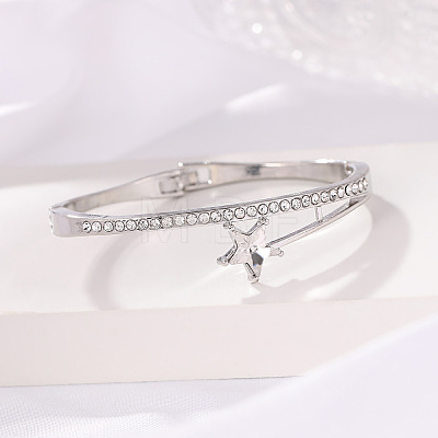Alloy & Crystal Rhinestone Hinged Bangles for Women FS-WG22ADC-02-1