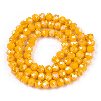 Electroplate Glass Beads Strands EGLA-A034-P3mm-B26-1
