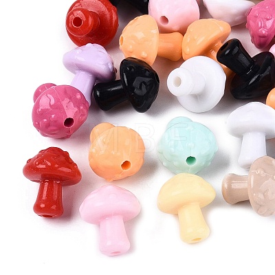 Opaque Acrylic Beads OACR-Q199-14-1