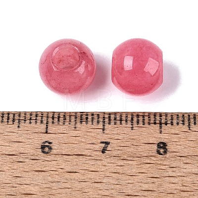 Natural White Jade European Beads G-Q607-01A-14-1