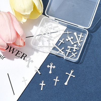 25Pcs 5 Styles Brass Pendants KK-FS0001-51S-1