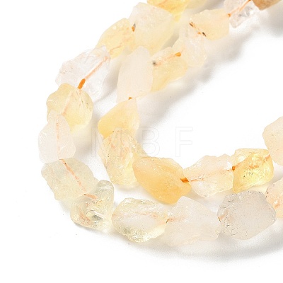 Raw Rough Natural Citrine Beads Strands G-B065-C11-1