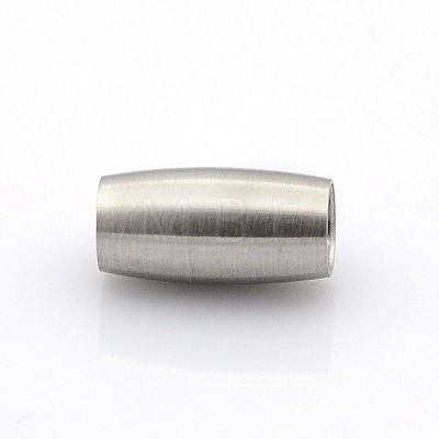 304 Stainless Steel Matte Surface Magnetic Clasps with Glue-in Ends STAS-O042-B-23-1