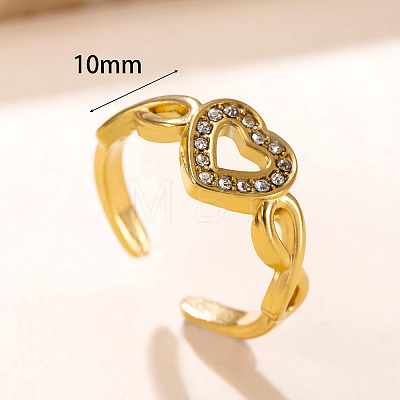 304 Stainless Steel Cuff Open Rings WG74A9B-01-1