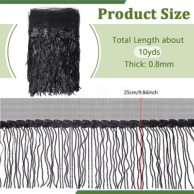 Polyester Fringe Lace Trim DIY-WH0671-008E-1