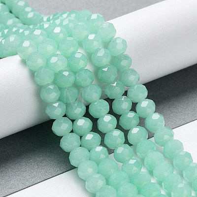 Baking Painted Imitation Jade Glass Bead Strands DGLA-A034-J10mm-A22-1