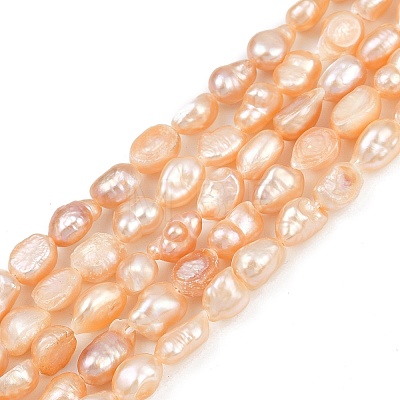 Natural Cultured Freshwater Pearl Beads Strands PEAR-P064-20H-02B-1