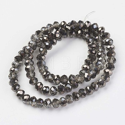 Electroplate Transparent Glass Beads Strands X-EGLA-A034-T4mm-P17-1