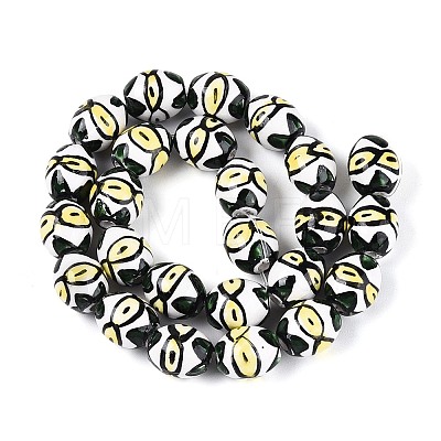 Handmade Porcelain Ceramic Beads Strands PORC-T135-07B-1
