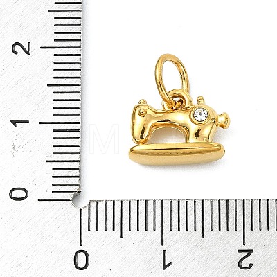 304 Stainless Steel Rhinestone Pendants STAS-A145-04J-G-1