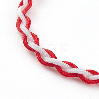 Adjustable Two Tone Nylon Cord Braided Bracelets BJEW-JB05850-01-1