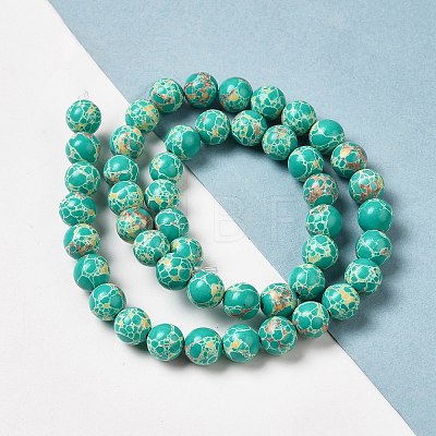 Synthetic Imperial Jasper Dyed Beads Strands G-P507-01A-01-1