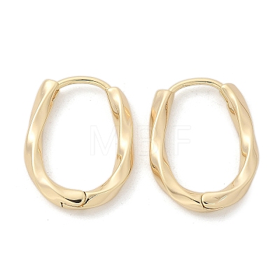 Brass Twist Hoop Earrings EJEW-Q014-02G-1