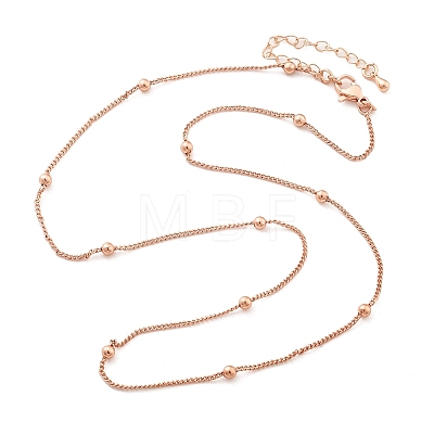 Brass Satellite Chains  Necklaces for Women NJEW-D302-27RG-1