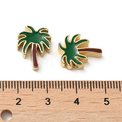 Brass Enamel Beads KK-Z033-05G-1