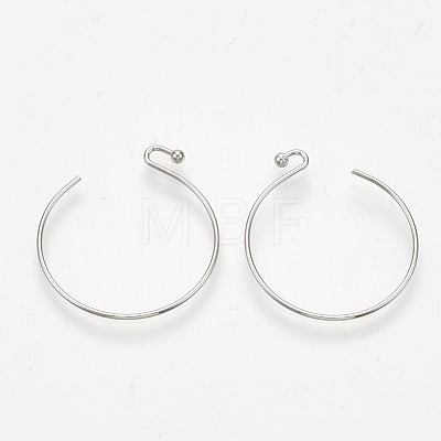 Brass Earring Hooks KK-T035-102P-1