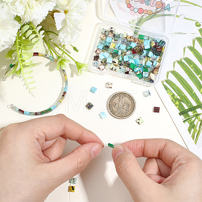 180Pcs 10 Styles Electroplate Glass Seed Beads SEED-PA0001-33-1