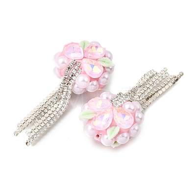 Handmade Polymer Clay Rhinestone Beads CLAY-Z006-02E-1