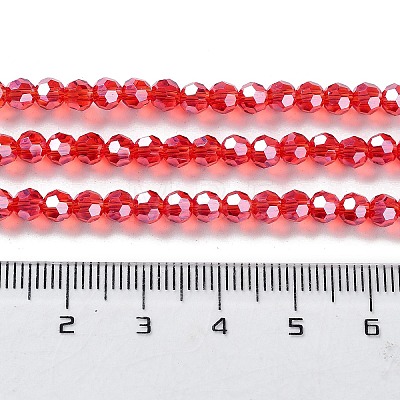 Electroplate Glass Bead Strands EGLA-R015-4mm-23-1