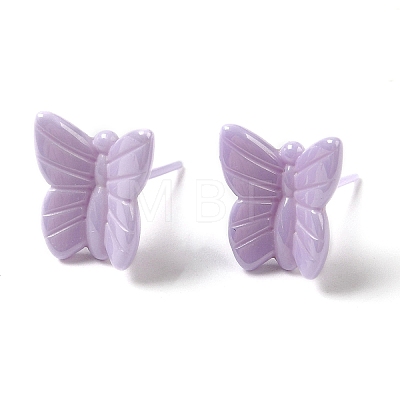 Hypoallergenic Bioceramics Zirconia Ceramic Butterfly Stud Earrings EJEW-C065-01B-1