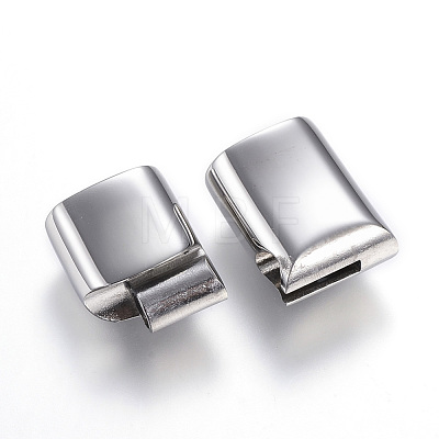 304 Stainless Steel Magnetic Clasps with Glue-in Ends X-STAS-D159-28P-1