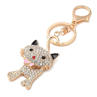 Zinc Alloy Rhinestone Keychains KEYC-M025-01KCG-1