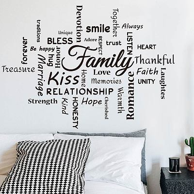 Translucent PVC Self Adhesive Wall Stickers STIC-WH0015-011-1