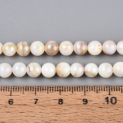AB Color Natural Freshwater Shell Beads Strands BSHE-T014-40A-1